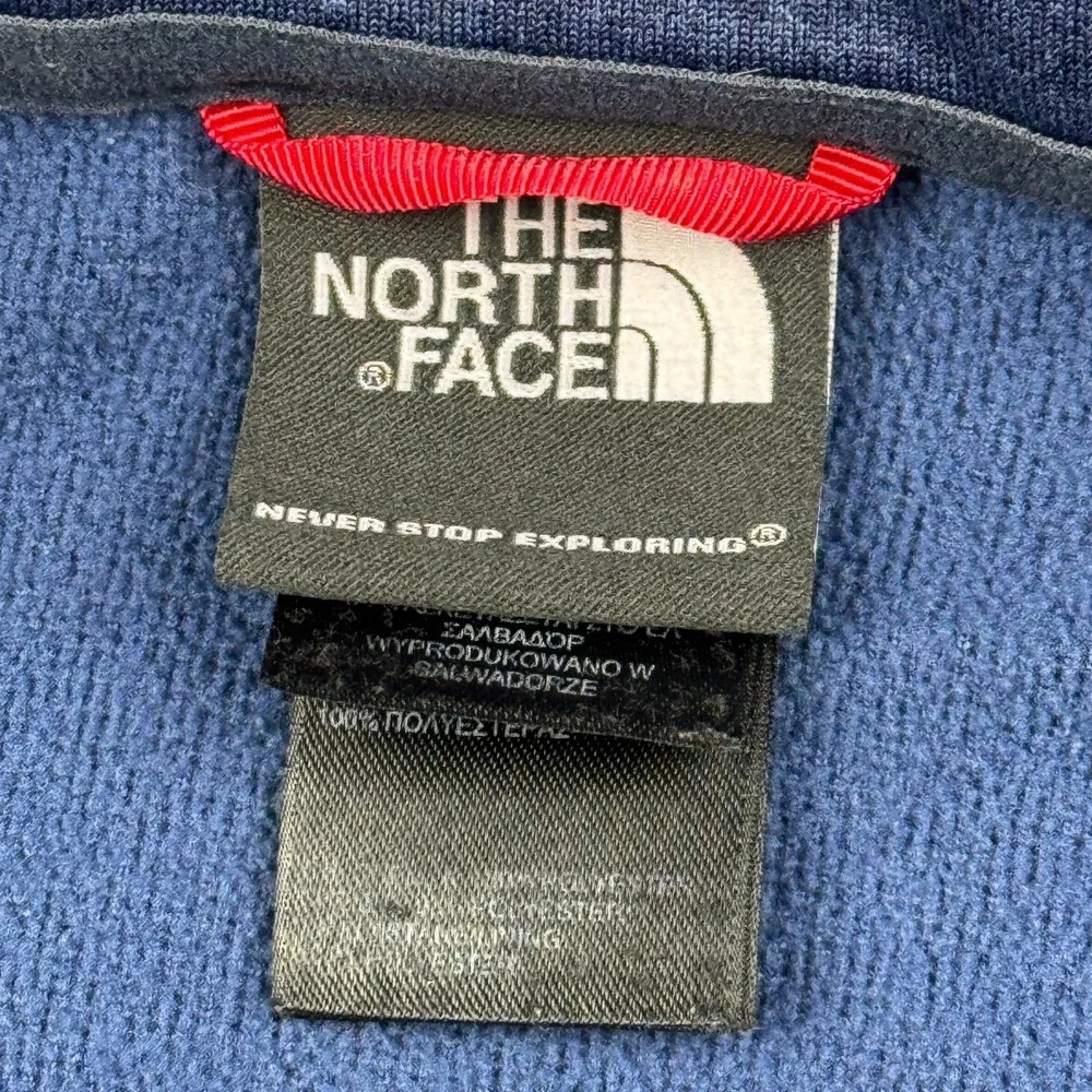 The‎ North Face Jacket Mens Large Blue Heathered 1/2 Zip Fleece Pullover Outdoor